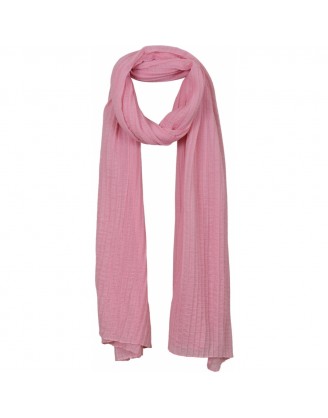 Pink crepe scarf